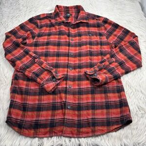 O'neill Men's XL Standard Fit Red Black Plaid Flannel Shirt Cabincore Surfer